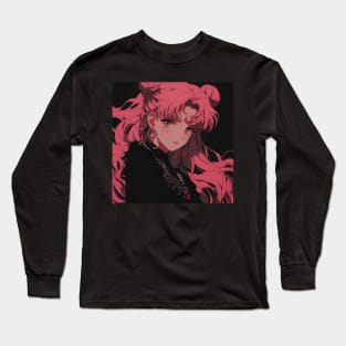 Retro 90s pink moon cutie Long Sleeve T-Shirt